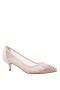 Women Nina Shoes Pumps | Sofie Platino Mesh With Faceted Crystals Kitten-heel Pumps