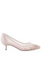 Women Nina Shoes Pumps | Sofie Platino Mesh With Faceted Crystals Kitten-heel Pumps