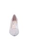 Women Nina Shoes Pumps | Sofie True Silver Mesh With Faceted Crystals Kitten-heel Pumps
