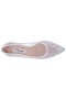 Women Nina Shoes Pumps | Sofie True Silver Mesh With Faceted Crystals Kitten-heel Pumps