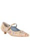 Women Nina Shoes Retro Shoes | Chic Beige Mary Jane Flat-shoe Pumps