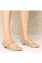 Women Nina Shoes Retro Shoes | Chic Beige Mary Jane Flat-shoe Pumps
