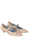 Women Nina Shoes Retro Shoes | Chic Beige Mary Jane Flat-shoe Pumps