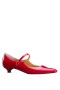 Women Nina Shoes Retro Shoes | Chic Lipstick Red Mary Jane Low-heel Pumps
