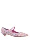Women Nina Shoes Retro Shoes | Chic Petal Pink Mary Jane Low-heel Pumps