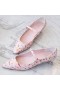Women Nina Shoes Retro Shoes | Chic Petal Pink Mary Jane Low-heel Pumps