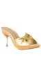 Women Nina Shoes Retro Shoes | Delight Gold Slip On Flat-shoe Platform Sandals