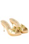 Women Nina Shoes Retro Shoes | Delight Gold Slip On Flat-shoe Platform Sandals
