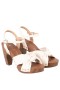 Women Nina Shoes Retro Shoes | Pop Antique White Ankle Strap High-heel Platform Sandals
