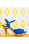 Women Nina Shoes Retro Shoes | Rock Lapiz Blue Ankle Strap High-heel Platform Sandals