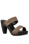 Women Nina Shoes Retro Shoes | Vegas Dark Cheetah Slip On High-heel Platform Sandals