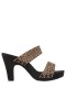 Women Nina Shoes Retro Shoes | Vegas Dark Cheetah Slip On High-heel Platform Sandals