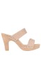 Women Nina Shoes Retro Shoes | Vegas Nude Slip On High-heel Platform Sandals
