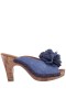 Women Nina Shoes Retro Shoes | Veneto Denim Slip On High-heel Platform Sandals