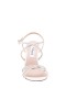 Women Nina Shoes Sandals | Anna Ivory Satin With Crystals Mid-heel Strappy Sandals