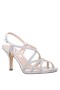 Women Nina Shoes Sandals | Bertha Silver All-over Crystals Slingback Sandals With Platform