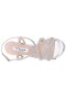 Women Nina Shoes Sandals | Bertha Silver All-over Crystals Slingback Sandals With Platform