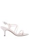 Women Nina Shoes Sandals | Bright Ecru Faux Leather Strappy Slingback Sandals