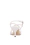 Women Nina Shoes Sandals | Bright Ecru Faux Leather Strappy Slingback Sandals