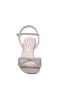 Women Nina Shoes Sandals | Flora Steel Textured Metallic Demi-wedge Sandals With Ankle-strap