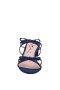Women Nina Shoes Sandals | Gaby New Navy Satin With Bows On A Block-heel Slide