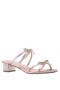 Women Nina Shoes Sandals | Gaby Pearl Rose Satin With Bows On A Block-heel Slide