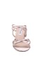 Women Nina Shoes Sandals | Gaby Pearl Rose Satin With Bows On A Block-heel Slide