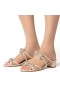 Women Nina Shoes Sandals | Georgie Platino Slide Low-heel Sandals