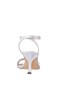 Women Nina Shoes Sandals | Leidy White Satin Sandals With Rhinestone Embellishment And Ankle-strap