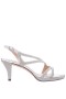 Women Nina Shoes Sandals | Nerice Silver Crystal Mid-heel Platform Dress Sandal