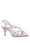 Women Nina Shoes Sandals | Nerice Silver Crystal Mid-heel Platform Dress Sandal