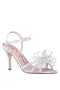 Women Nina Shoes Sandals | Vayda Silver Ankle Strap High-heel Sandals