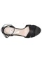 Women Nina Shoes Sandals | Venus Black Satin High-heel Sandals With Ankle-strap