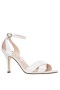 Women Nina Shoes Sandals | Venus Ivory Satin High-heel Sandals. With Ankle-strap