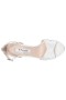 Women Nina Shoes Sandals | Venus Ivory Satin High-heel Sandals. With Ankle-strap