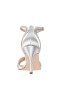 Women Nina Shoes Sandals | Venus Silver Dust Glitter And Silver Satin High-heel Sandals With Ankle-strap