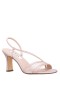 Women Nina Shoes Satin Shop | Abbi Pearl Rose Satin With Crystals Mid-heel Slingback Sandals