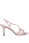 Women Nina Shoes Satin Shop | Abbi Pearl Rose Satin With Crystals Mid-heel Slingback Sandals