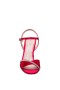 Women Nina Shoes Satin Shop | Agnes Red Satin With Crystals Mid-heel Sandals With Ankle-strap