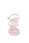 Women Nina Shoes Satin Shop | Anna Pearl Rose Satin With Crystals Mid-heel Strappy Sandals