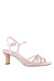 Women Nina Shoes Satin Shop | Bobby Pearl Rose Satin With Crystal Straps And Rhinestone Buckles Mid-heel Sandals