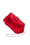 Women Nina Shoes Satin Shop | Concord Red Rouge Pleated Frame Clutch With Crystal Clasp