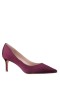 Women Nina Shoes Satin Shop | Nina60 Bordeaux Satin Mid-heel Classic Pump