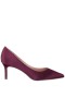 Women Nina Shoes Satin Shop | Nina60 Bordeaux Satin Mid-heel Classic Pump