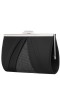 Women Nina Shoes Satin Shop | Ophelia Black Pleated Satin Frame Clutch
