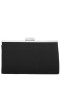 Women Nina Shoes Satin Shop | Ophelia Black Pleated Satin Frame Clutch