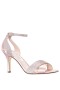 Women Nina Shoes Satin Shop | Venus Pearl Rose Satin High-heel Sandals With Ankle-strap