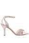 Women Nina Shoes Satin Shop | Venus Pearl Rose Satin High-heel Sandals With Ankle-strap