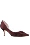Women Nina Shoes Wide Widths | Blakely Dark Chocolate Satin D'orsay Mid-heel Pleated-toe Pumps