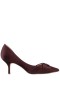 Women Nina Shoes Wide Widths | Blakely Dark Chocolate Satin D'orsay Mid-heel Pleated-toe Pumps
